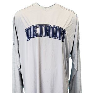 Detroit Pistons Men's Grey NBA Adidas Long Sleeve Shooting Shirt Big & Tall